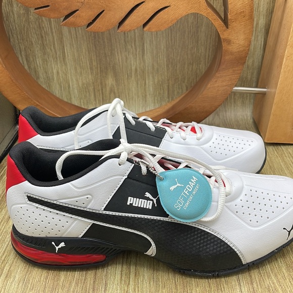 🆕 PUMA Cell Surin 2 Sneakers (White, Red, Black) 10.5 US - NWOB - Picture 3 of 7